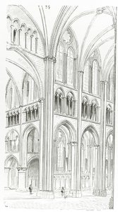 Interno della Cattedrale di Cluny da Eugene Emmanuel Viollet le Duc